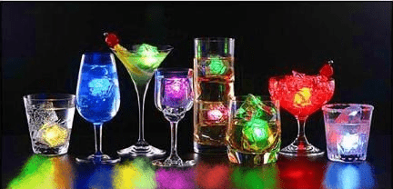 New Jersey Bride—LED ice cubes.