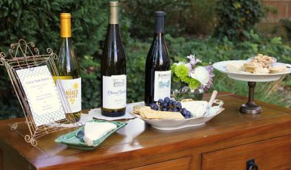 New Jersey Bride—wine display for drinks table