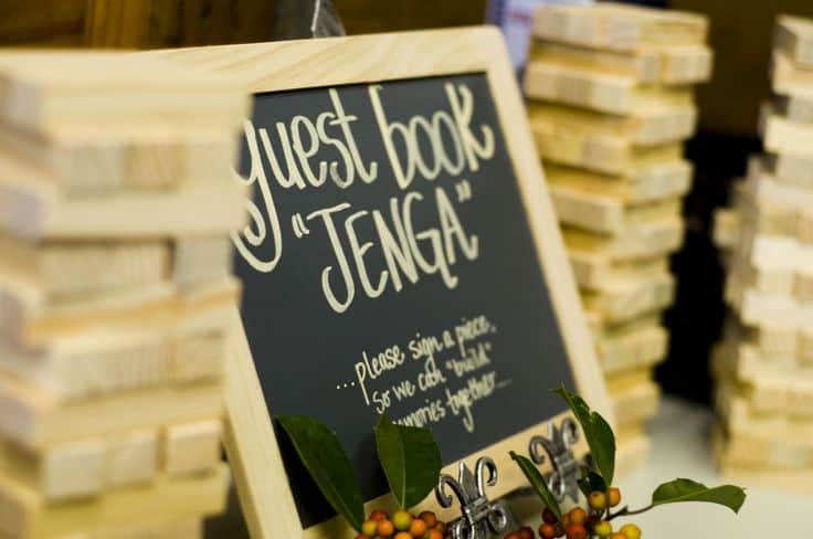 Jenga guest book