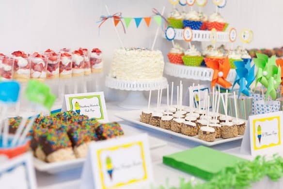 New Jersey Bride—dessert table for engagement party.