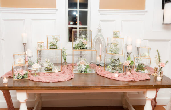 The wedding of Beautiful Shades of Ivory, Blush, Dusty Blue and Gold at This Ryland Inn Wedding Gallery 8