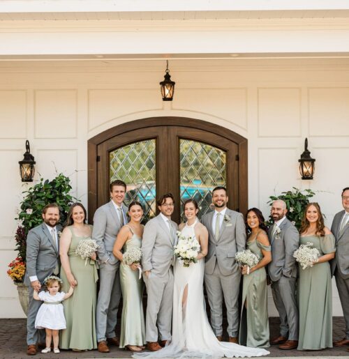 The wedding of Lake Views and a Breakfast Sandwich To-Go Station at This Fall Shore Wedding