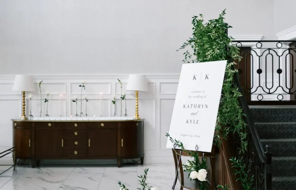 Pops of Hot Pink Completed This Elegant Wedding at The Shore