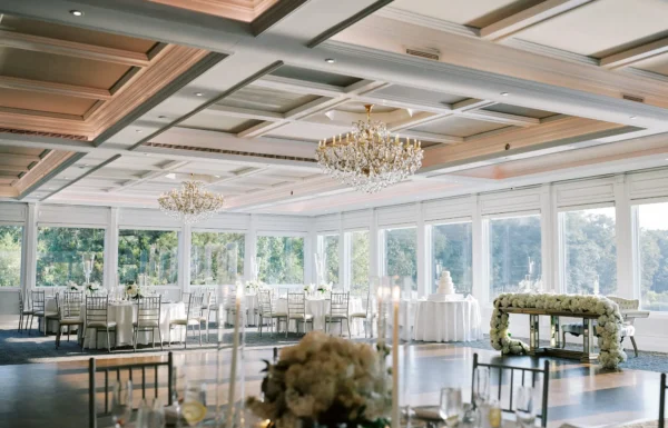 Pops of Hot Pink Completed This Elegant Wedding at The Shore