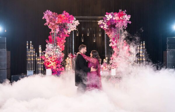 A Lavish Hindu Wedding with Vibrant Florals & Acrobatic Performers