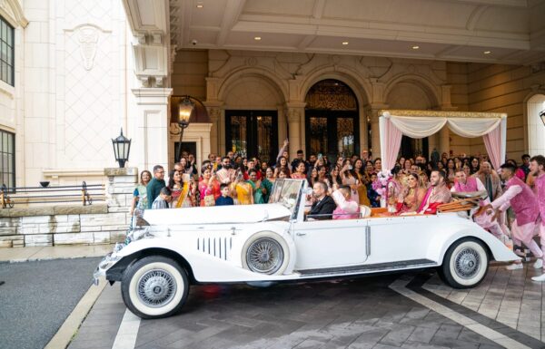 A Lavish Hindu Wedding with Vibrant Florals & Acrobatic Performers
