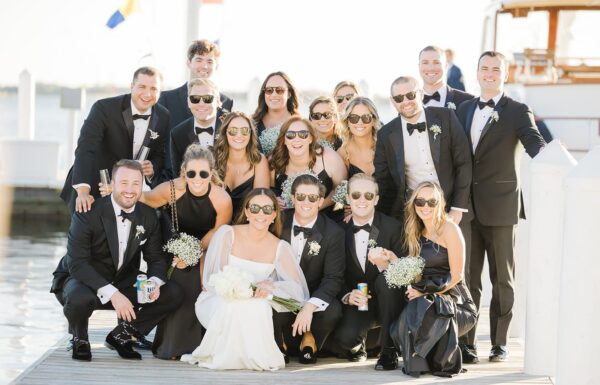 This Bay Head Yacht Club Couple Rode Into Their Reception on a Boat