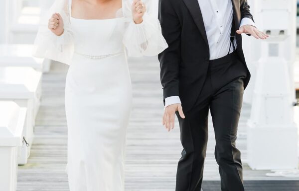 This Bay Head Yacht Club Couple Rode Into Their Reception on a Boat