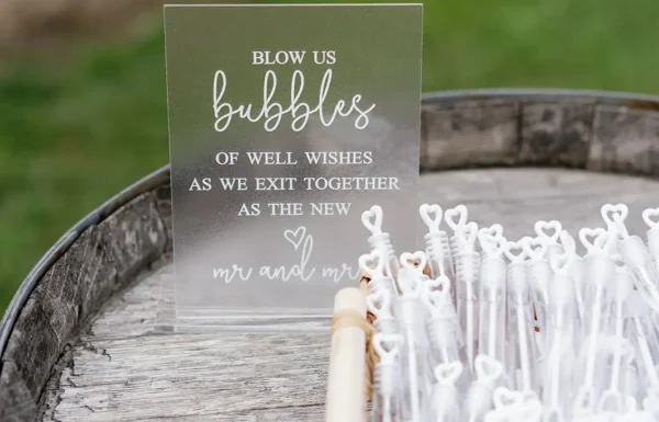 A Garden Party Wedding Complete With a ‘Please Be Seeded’ Seating Chart