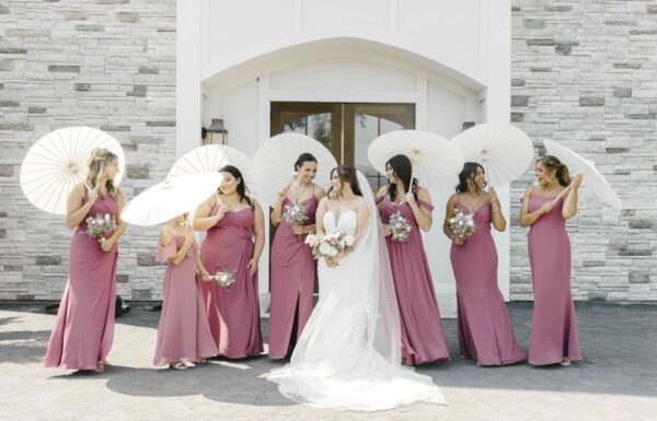 A Summer Winery Wedding with Touches of Pink
