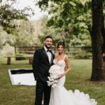 A Modern-Rustic Wedding With a Black, White and Gold Color Scheme