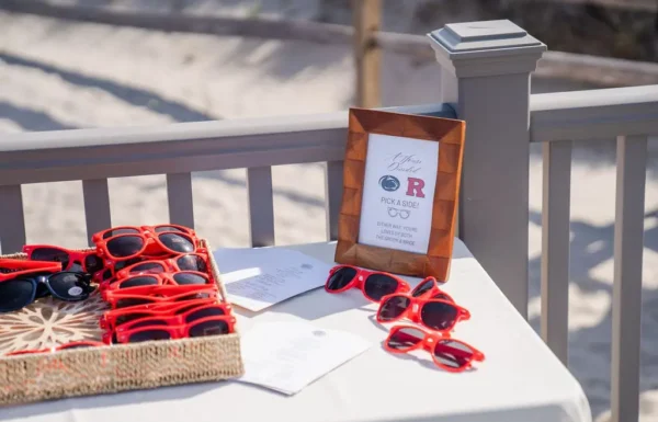 Colorful Florals And a Beautiful Beach Ceremony at This Shore Wedding
