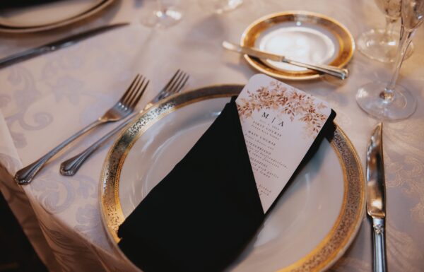 An Elegant and Romantic Wedding With Pops of Blue, Red and Gold