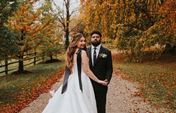 This Couple Blended Their Different Backgrounds in a Romantic Fall Wedding