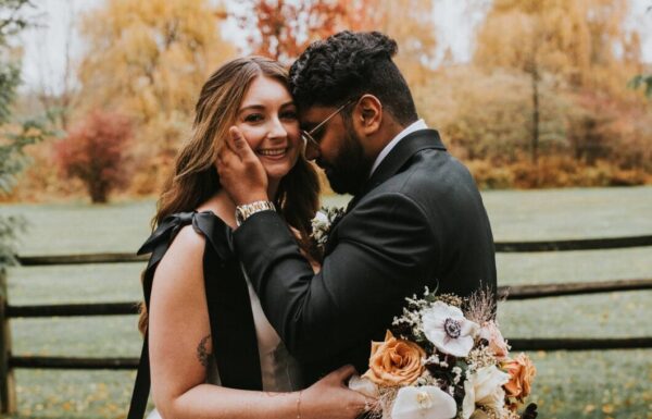 This Couple Blended Their Different Backgrounds in a Romantic Fall Wedding