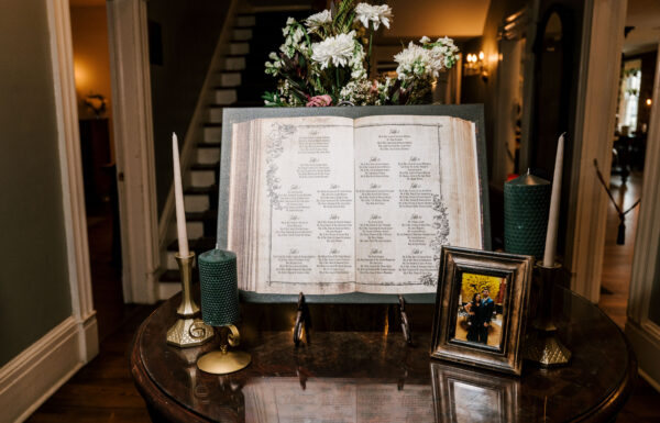 A Dark and Moody Fall Wedding With All the Bookish Touches