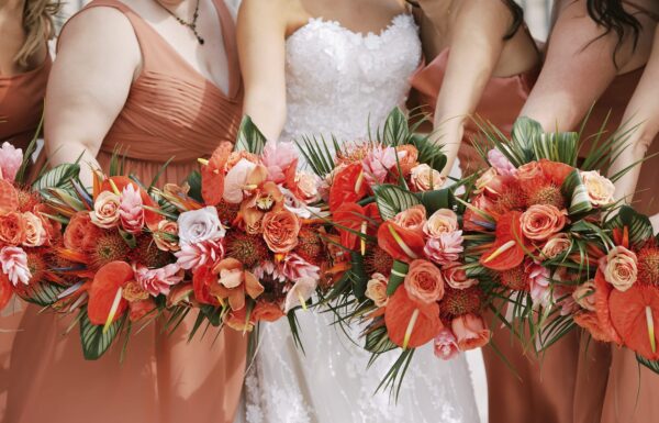 Palm Trees and Tiki Bars Created a Tropical Style Wedding at the Shore