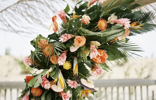 Palm Trees and Tiki Bars Created a Tropical Style Wedding at the Shore