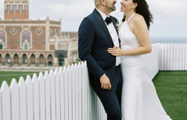 A Rooftop Wedding Overlooking the Ocean