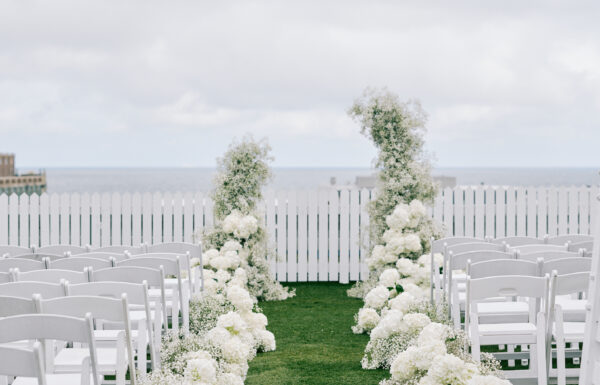 A Rooftop Wedding Overlooking the Ocean