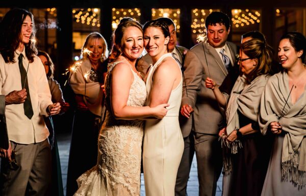 These Brides Celebrated Their Love of Rugby at Their Running Deer Golf Club Wedding
