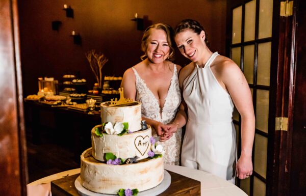 These Brides Celebrated Their Love of Rugby at Their Running Deer Golf Club Wedding