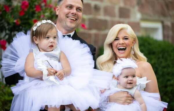 A Glamorous Wedding With Their Daughters as Flower Girls