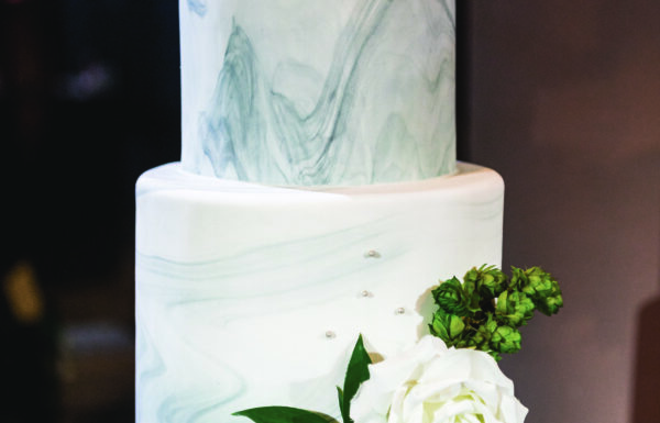 This Couple Had 17 Cakes as Centerpieces for Their Asbury Hotel Wedding