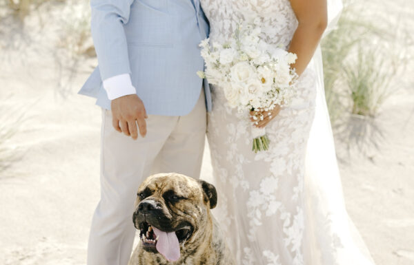 A Waterfront Ceremony, Beach Tag Seating Chart and Stunning Sunset Portraits