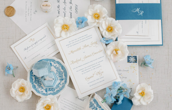 It Snowed For Their First Look, Setting The Scene For a Sophisticated Winter Wedding