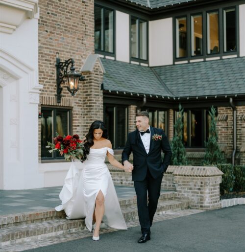 The wedding of A Christmas-Themed Wedding With Timeless Holiday Charm A Christmas-themed wedding at TillingHouse in New Jersey.