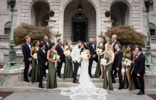 Maddy Cretella, whose parents own By Landmark, wed at Elkins Estate in Pennsylvania.