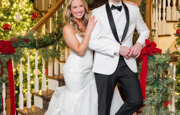 A Christmas-themed wedding at Olde Mill Inn in Basking Ridge, New Jersey.
