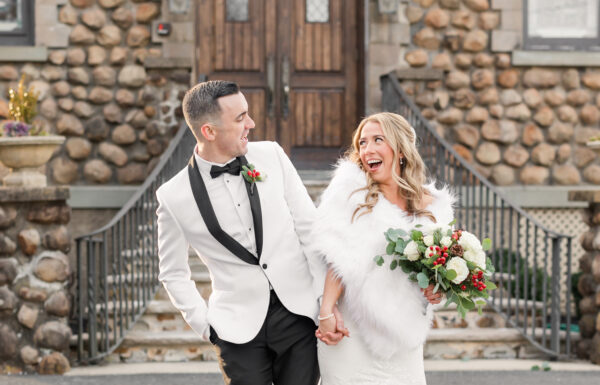 A Christmas-themed wedding at Olde Mill Inn in Basking Ridge, New Jersey.