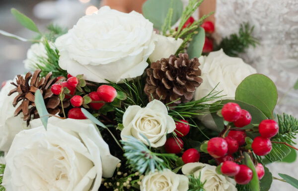 A Christmas-themed wedding at Olde Mill Inn in Basking Ridge, New Jersey.