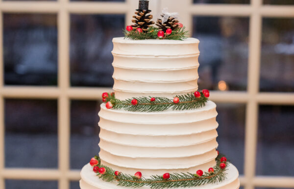 A Christmas-themed wedding at Olde Mill Inn in Basking Ridge, New Jersey.