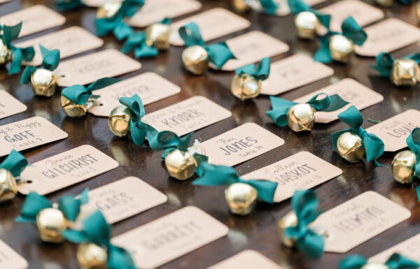 A Christmas-themed wedding at Olde Mill Inn in Basking Ridge, New Jersey.