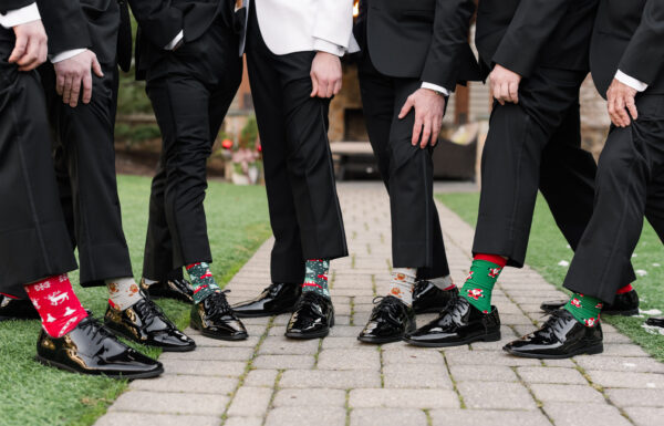 A Christmas-themed wedding at Olde Mill Inn in Basking Ridge, New Jersey.