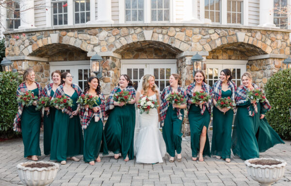 A Christmas-themed wedding at Olde Mill Inn in Basking Ridge, New Jersey.