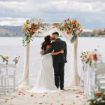 A Cheery Color Scheme in the Decor, Flowers & Bridesmaid Dresses at This Lake Mohawk Country Club Wedding