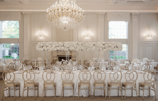 A Concert Stage Proposal, All-White Florals, and Breakfast Sandwiches on the Dance Floor at the Estate at Florentine Gardens