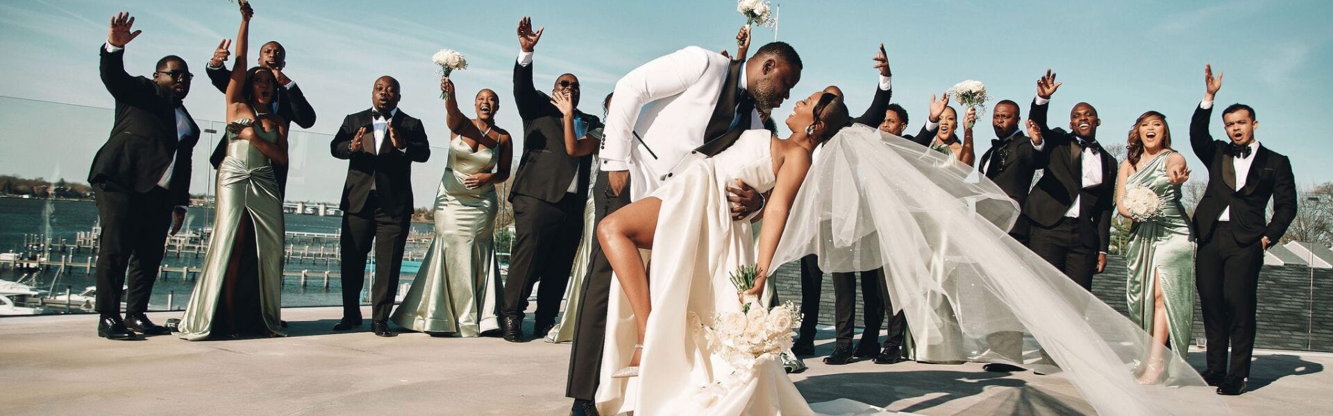 A Sophisticated Big Day With Sage Green Touches at The Shore