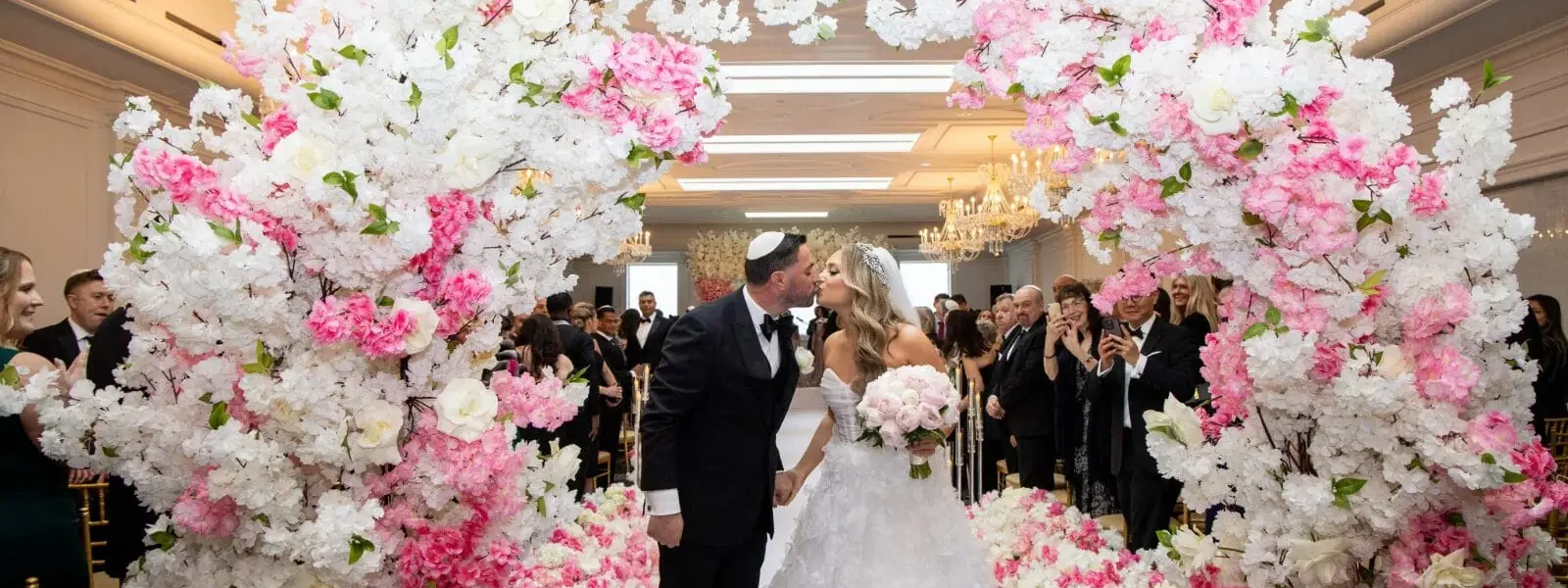 Bright Pink and White Florals Completed This Spring Wedding