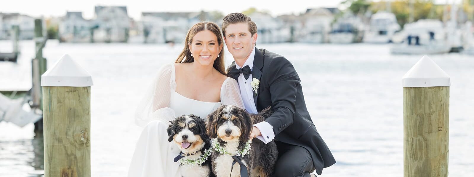 This Bay Head Yacht Club Couple Rode Into Their Reception on a Boat