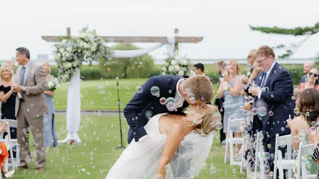 A Garden Party Wedding Complete With a ‘Please Be Seeded’ Seating Chart