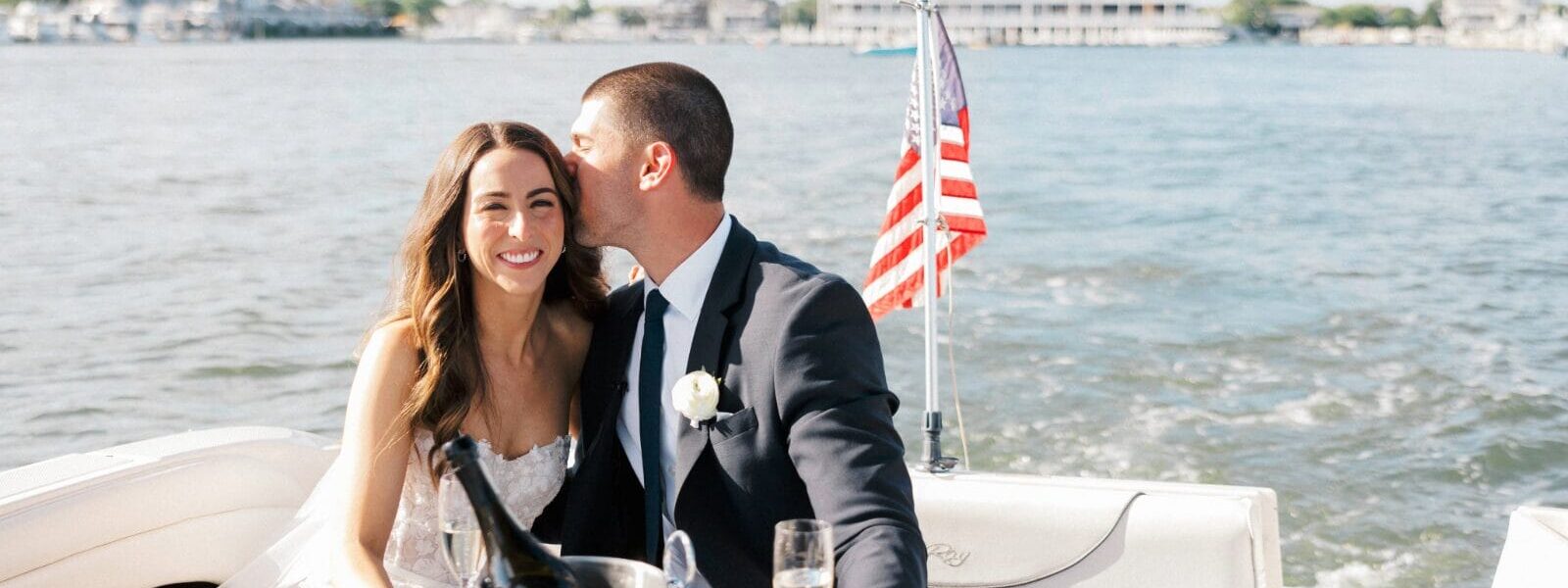 A Nautical Vibe and Intimate Boat Ride at This Waterfront Wedding