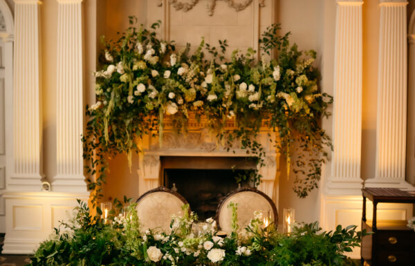 Ballroom wedding at the Park Savoy Estate at Florham Park NJ with tons of Irish details like a green cake, Guinness station and Irish step dancers.