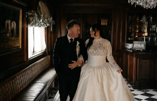 Ballroom wedding at the Park Savoy Estate at Florham Park NJ with tons of Irish details like a green cake, Guinness station and Irish step dancers.