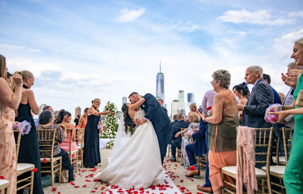 A wedding aboard The Atlantis, part of New York Cruises.