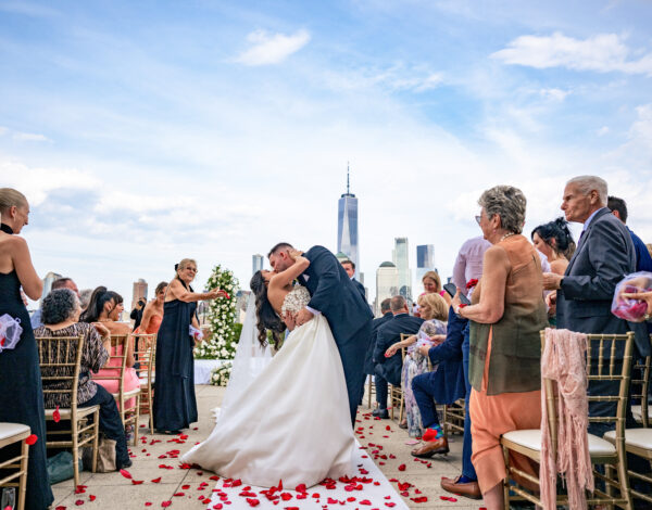 A wedding aboard The Atlantis, part of New York Cruises.